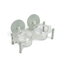 nuts serving set 2 bowl with tray From Jiwar -  HAZE BLUE + SILVER 
