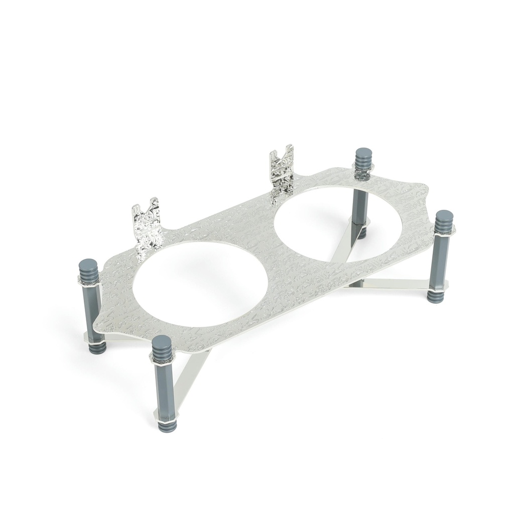 nuts serving set 2 bowl with tray From Jiwar -  BLUE + SILVER