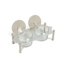 nuts serving set 2 bowl with tray From Jiwar -  BEIGE + SILVER 