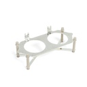nuts serving set 2 bowl with tray From Jiwar -  BEIGE + SILVER 