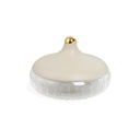 large glass date bowl From Jiwar - BEIGE + GOLD 