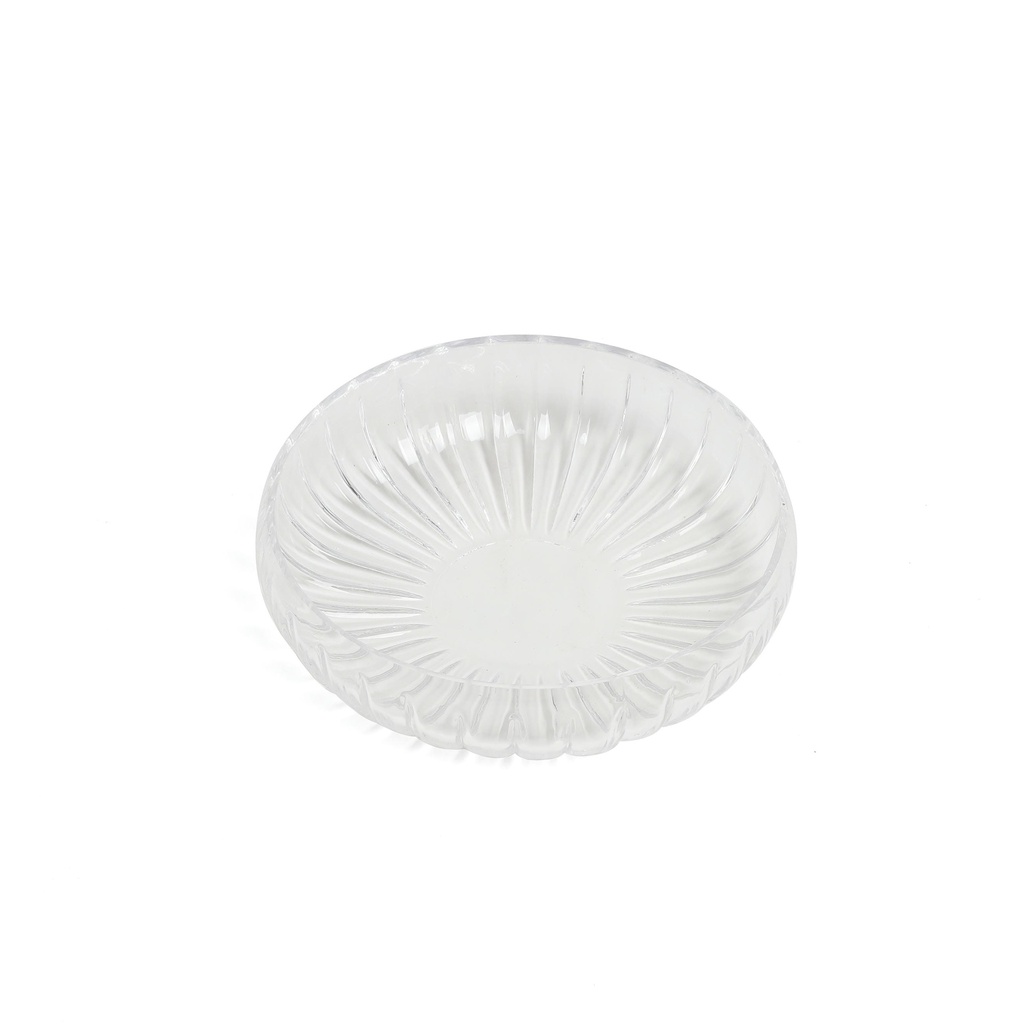 medium glass date bowl From Jiwar -  BEIGE + SILVER 