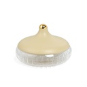 medium glass date bowl From Jiwar -  IVORY + GOLD 