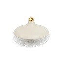 medium glass date bowl From Jiwar - BEIGE + GOLD 