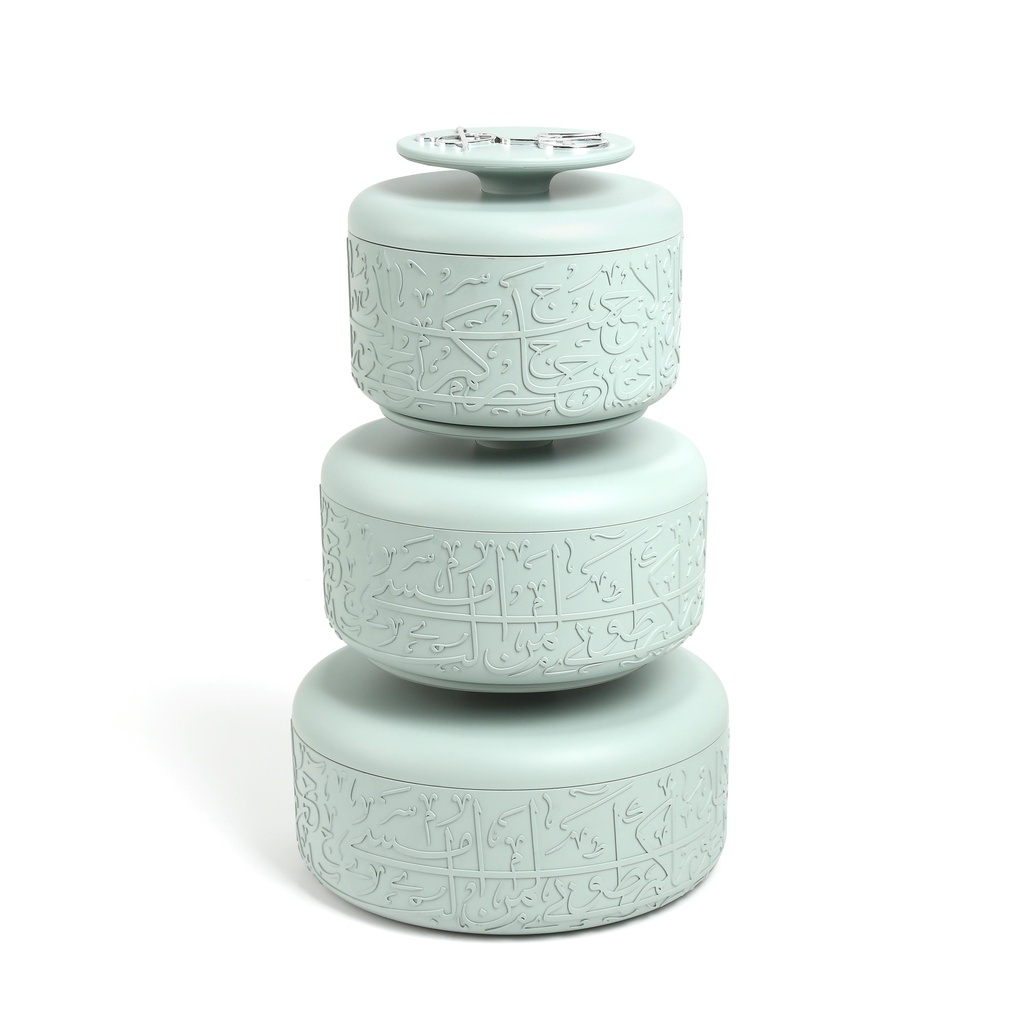 food warmer set From Jiwar -  HAZE BLUE + SILVER 