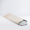 Iron Serving Tray From Jiwar -  Haze Blue + Silver 