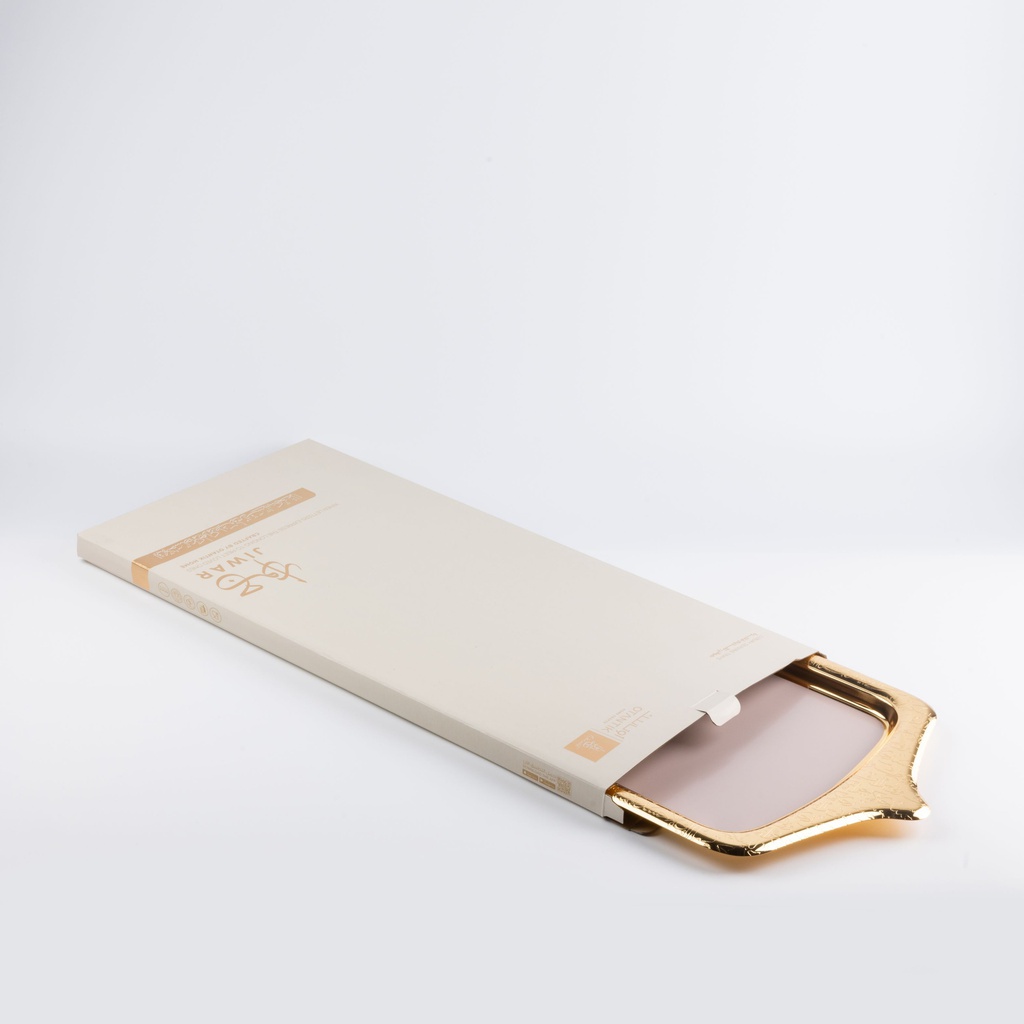 Iron Serving Tray From Jiwar -  Purple + Gold
