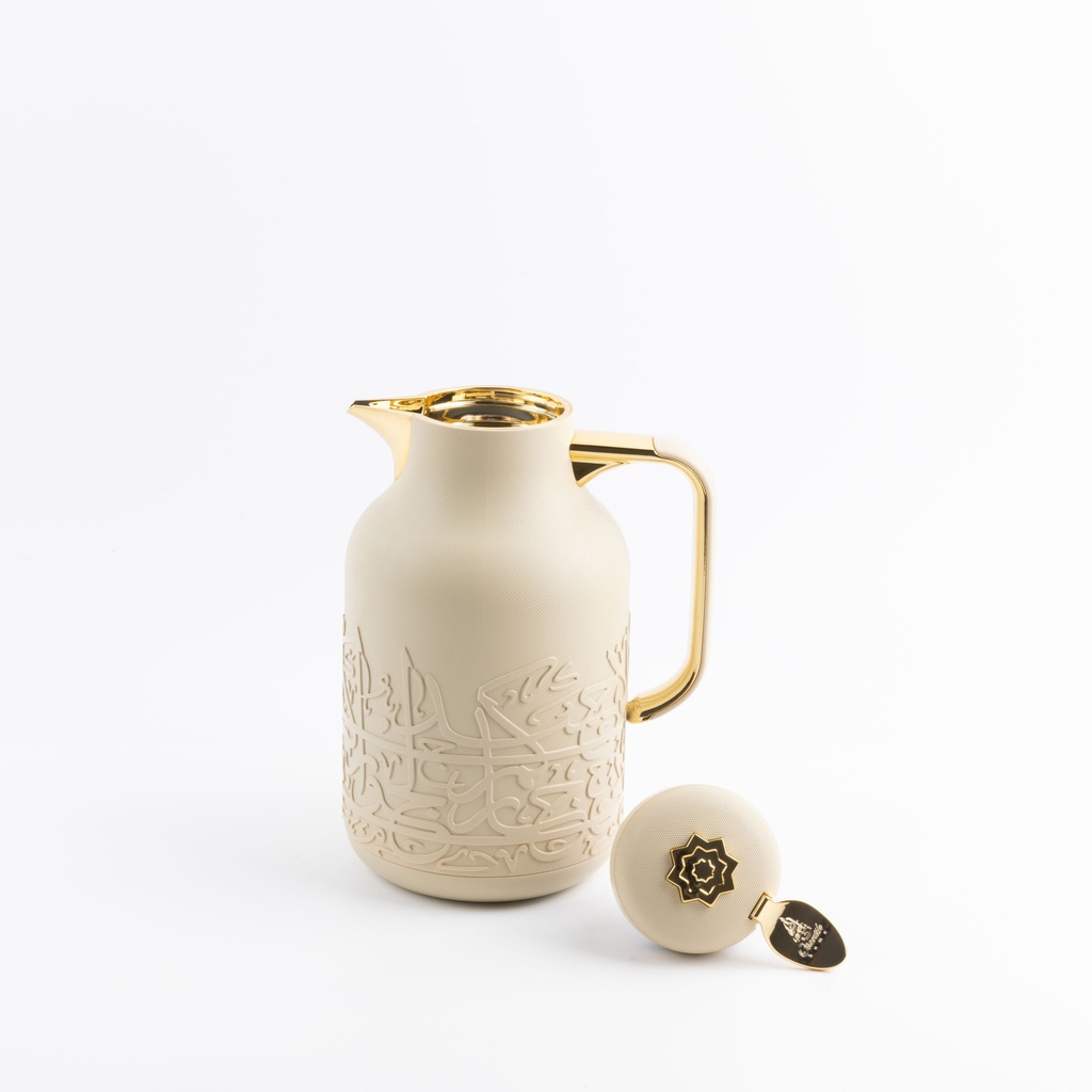 One Vacuum Flask For Tea And Coffee From Jiwar -  Ivory + Gold 