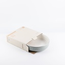 Salad Serving Bowl From Jiwar -  Haze Blue + Silver 