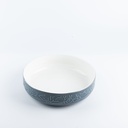 Salad Serving Bowl From Jiwar -  Blue + Silver