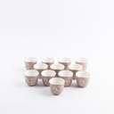 Arabic Coffee Set 12 Pcs From Jiwar -  Purple + Gold