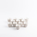 Arabic Coffee Set 12 Pcs From Jiwar -  Beige + Silver 