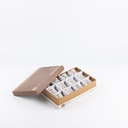 Arabic Coffee Set 12 Pcs From Jiwar -  Beige + Silver 