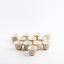 Arabic Coffee Set 12 Pcs From Jiwar -  Ivory + Gold 