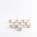 Arabic Coffee Set 12 Pcs From Jiwar - Beige + Gold 