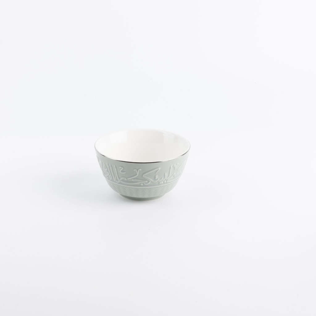 Dinner Set 18 Pc From Jiwar -  Haze Blue + Silver 