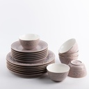 Dinner Set 18 Pc From Jiwar -  Purple + Gold