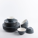 Dinner Set 18 Pc From Jiwar -  Blue + Silver