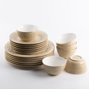 Dinner Set 18 Pc From Jiwar -  Ivory + Gold 