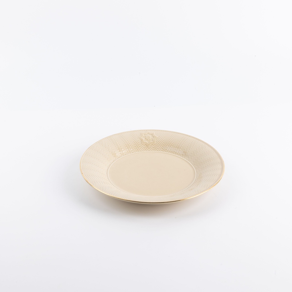 Dinner Set 18 Pc From Jiwar -  Ivory + Gold 
