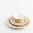 Dinner Set 18 Pc From Jiwar -  Ivory + Gold 