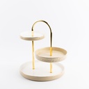 3 Layer Stand From Jiwar -  Ivory + Gold 