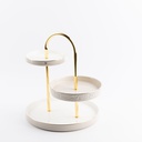 3 Layer Stand From Jiwar - Beige + Gold 