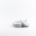 Medium Date Bowl From Jiwar -  Haze Blue + Silver 