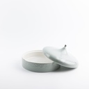 Large Date Bowl From Jiwar -  Haze Blue + Silver 