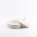 Large Date Bowl From Jiwar -  Beige + Silver 