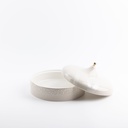 Large Date Bowl From Jiwar - Beige + Gold 