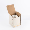 Flower Vase - L From Jiwar -  Beige + Silver 