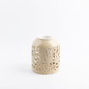 Flower Vase - L From Jiwar -  Ivory + Gold 