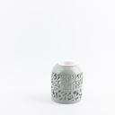 Flower Vase - S From Jiwar -  Haze Blue + Silver 