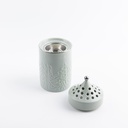 Porcelain Incense Burner From Jiwar -  Haze Blue + Silver 