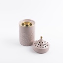 Porcelain Incense Burner From Jiwar -  Purple + Gold