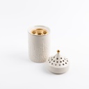 Porcelain Incense Burner From Jiwar - Beige + Gold 