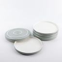 Serving Plates 6 Pcs From Jiwar -  Haze Blue + Silver 