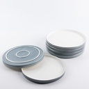 Serving Plates 6 Pcs From Jiwar -  Blue + Silver