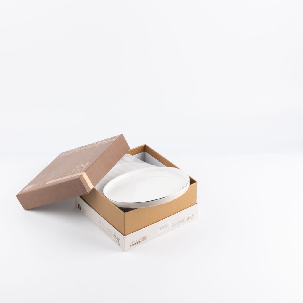 Serving Plates 6 Pcs From Jiwar -  Beige + Silver 
