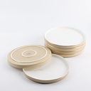 Serving Plates 6 Pcs From Jiwar -  Ivory + Gold 