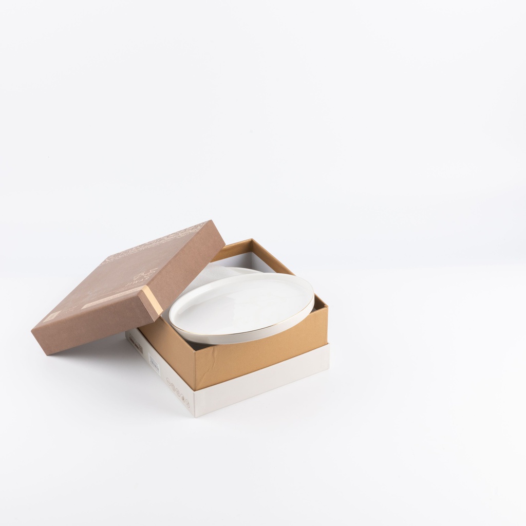 Serving Plates 6 Pcs From Jiwar - Beige + Gold 
