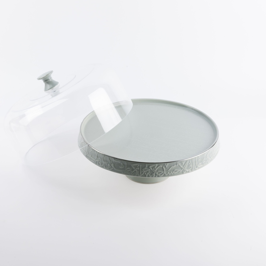 Cake Serving Set 9 Pcs From Jiwar -  Haze Blue + Silver 