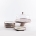 Cake Serving Set 9 Pcs From Jiwar -  Purple + Gold