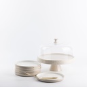 Cake Serving Set 9 Pcs From Jiwar - Beige + Gold 