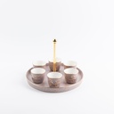 Arabic Coffee Set 7 Pcs From Jiwar -  Purple + Gold