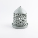Large Electronic Candle From Jiwar -  Haze Blue + Silver 
