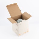 Large Electronic Candle From Jiwar -  Haze Blue + Silver 