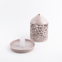 Large Electronic Candle From Jiwar -  Purple + Gold