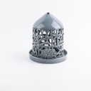 Large Electronic Candle From Jiwar -  Blue + Silver